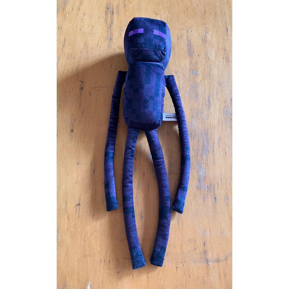 Minecraft Enderman Plush Toy 17" Purple Black Pixelated Figure